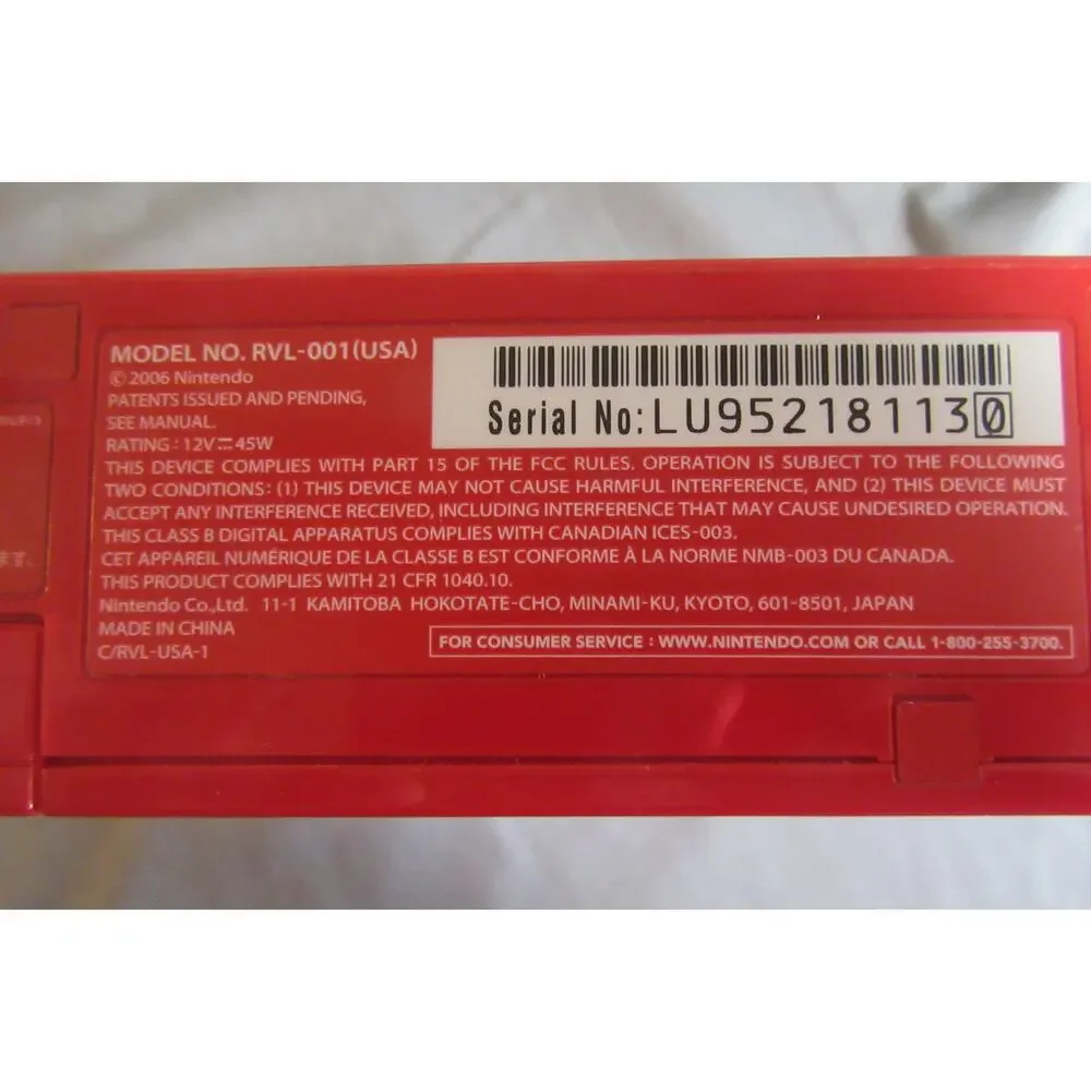 Nintendo Wii Limited Edition RED Video Game Console With Controller Wii Play